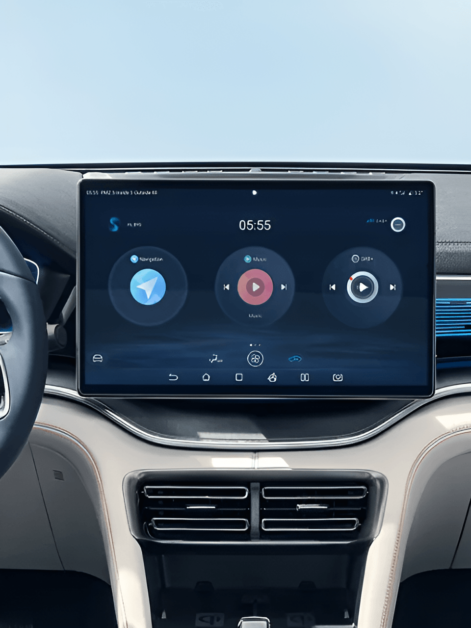 Always-in-touch rotatable screen