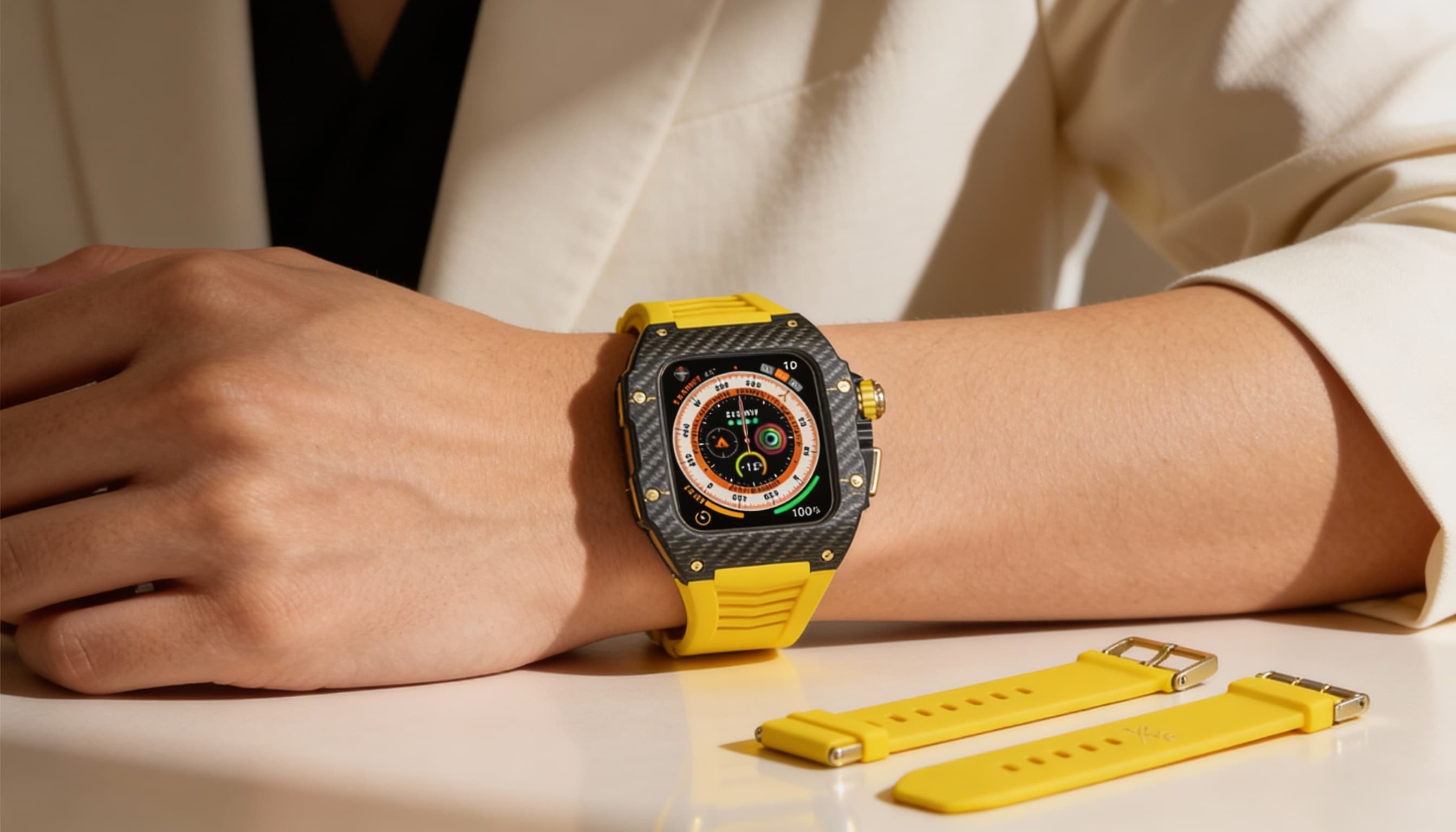 Antar King — Real Carbon Fiber & Grade 5 Titanium Apple Watch Cases | FKM Rubber Straps
