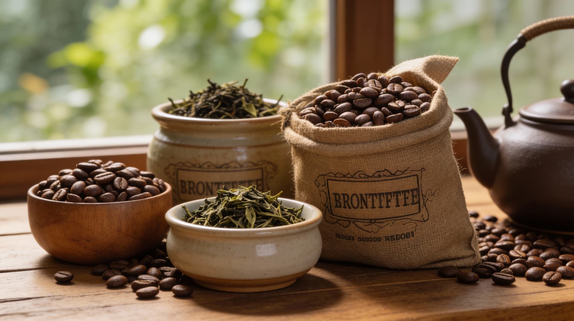 Packaged wholesale coffee and tea products in retail-ready boxes and bulk bags