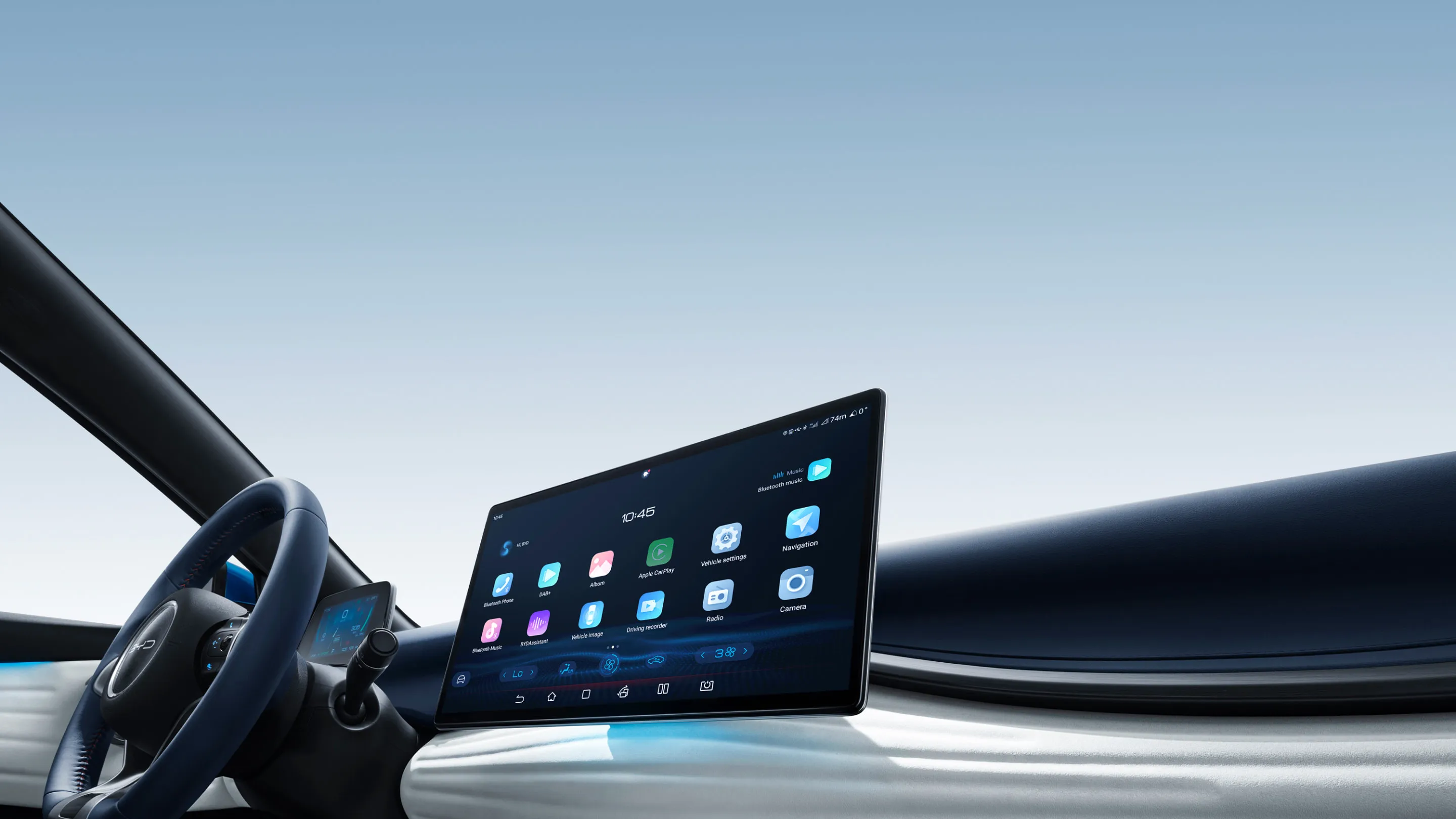 BYD ATTO 3 connectivity — 15.6-inch rotatable touchscreen with Apple CarPlay & Android Auto | France AJ Group