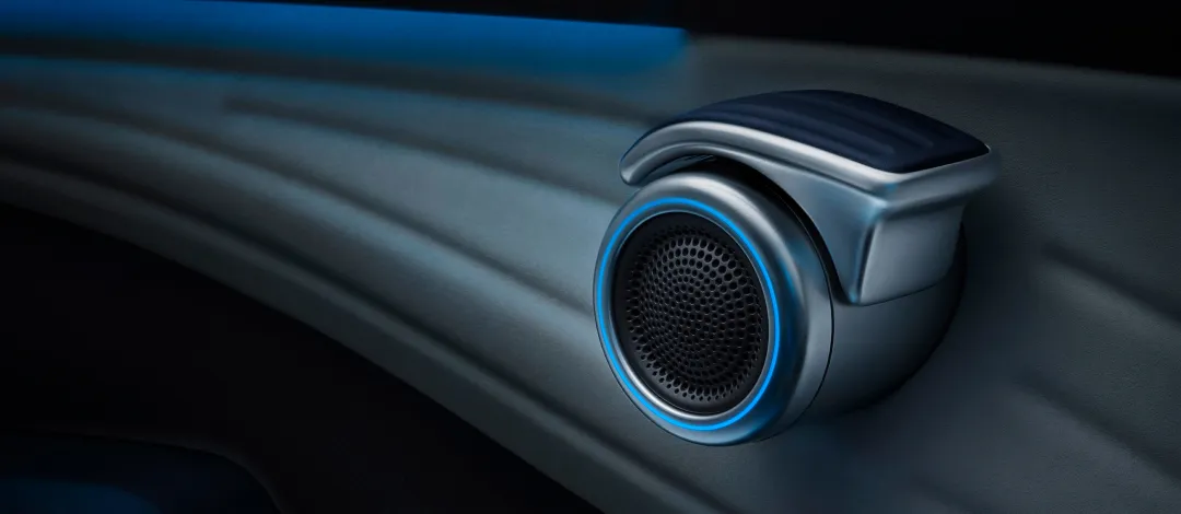 BYD ATTO 3 ambient lighting — multi-colour, music-synced illumination