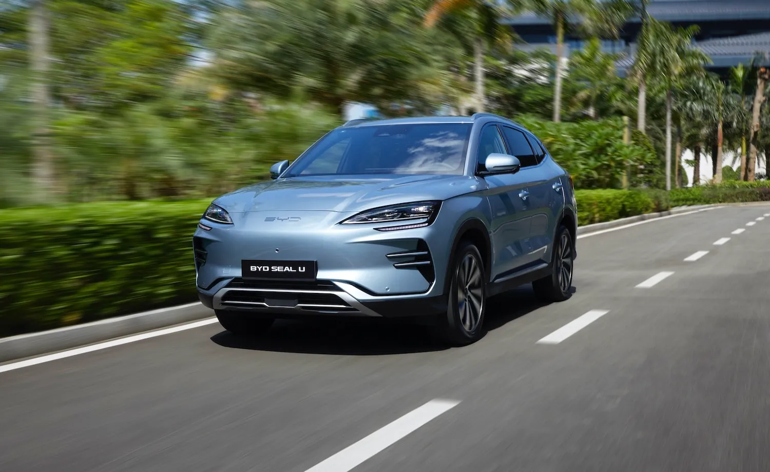 BYD SEAL U electric SUV — dynamic driving banner | France AJ Group