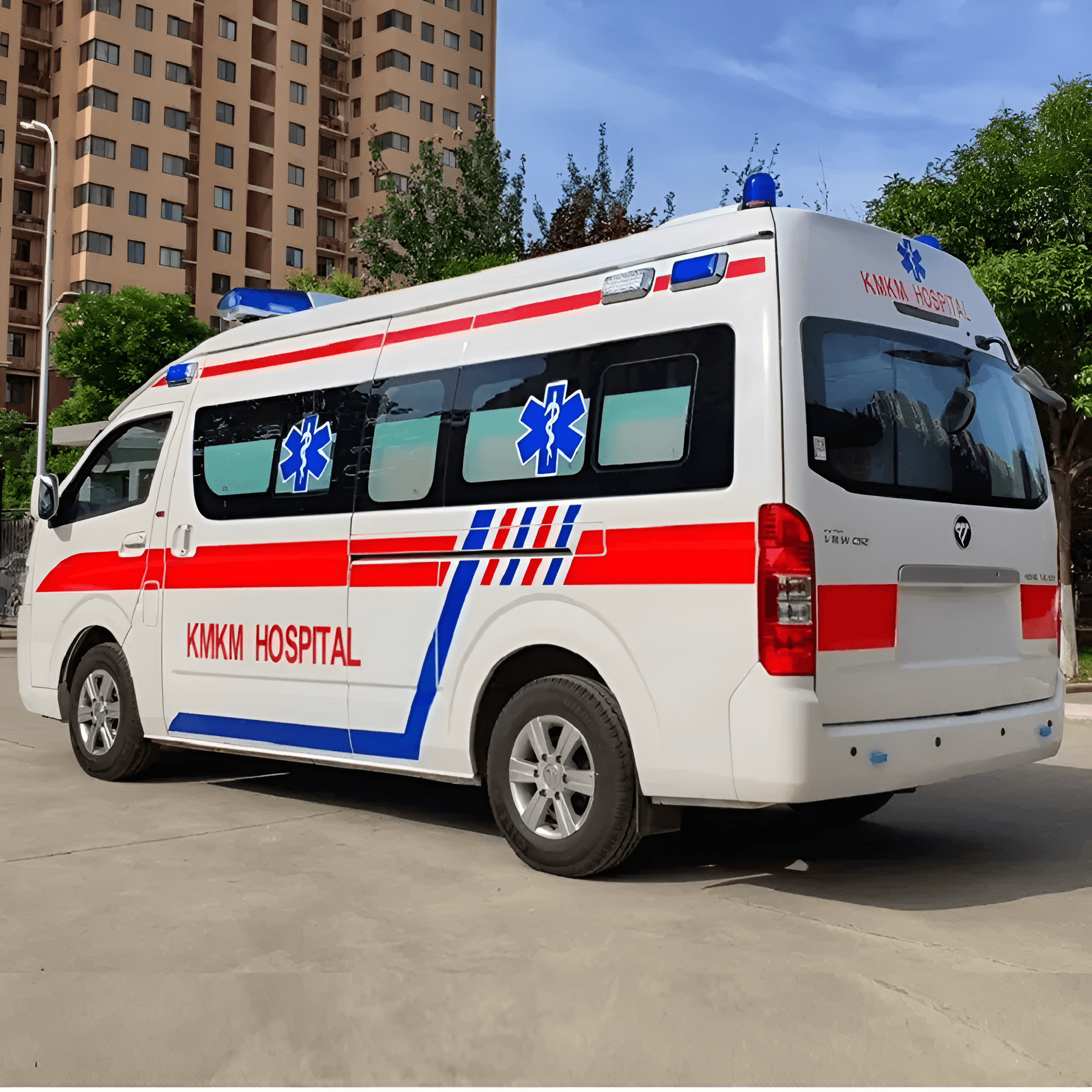 Foton G9 ambulance rear & side access — sliding door and tailgate | France AJ Group