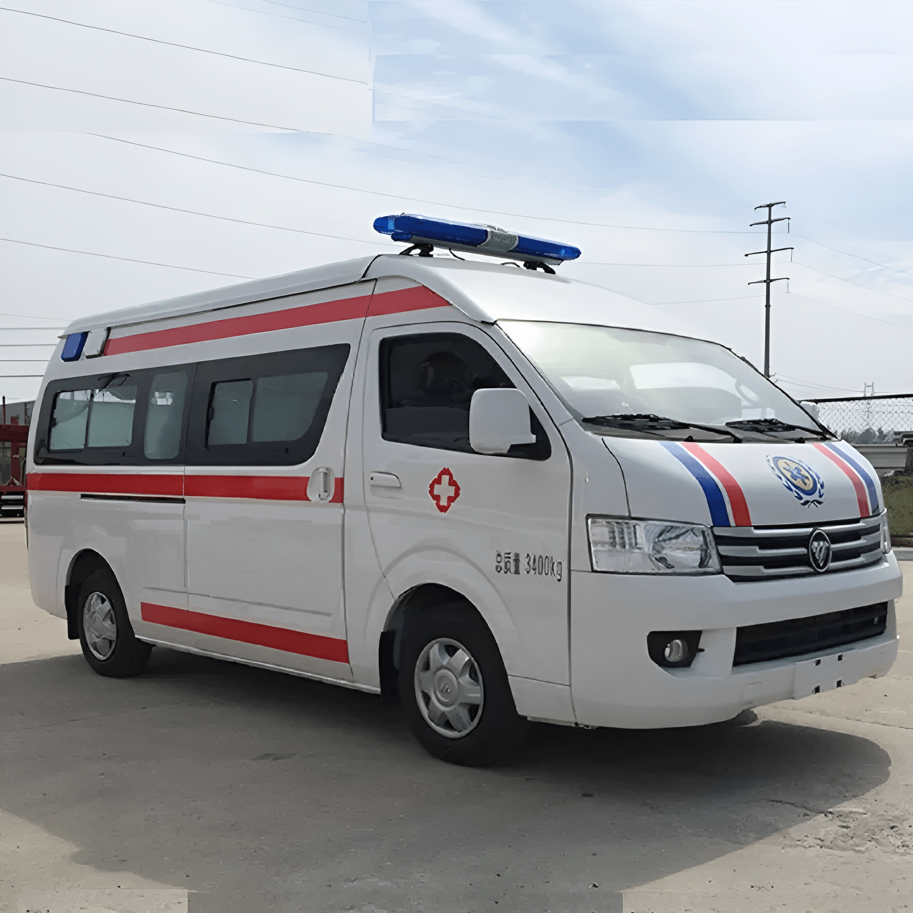 Foton G9 medical equipment — patient monitor, oxygen, suction, defibrillator | France AJ Group