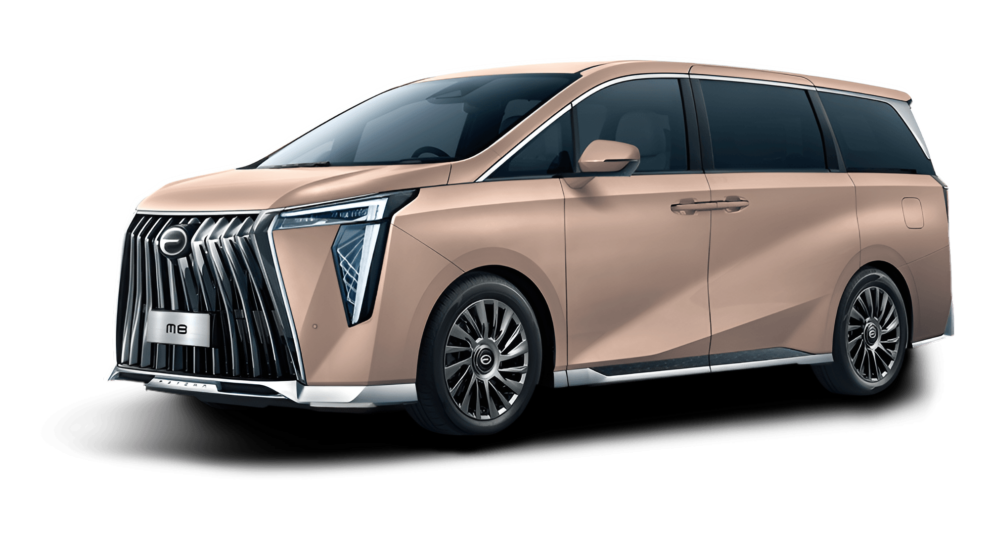 GAC M8 exterior finished in Imperial Gold | France AJ Group vehicle