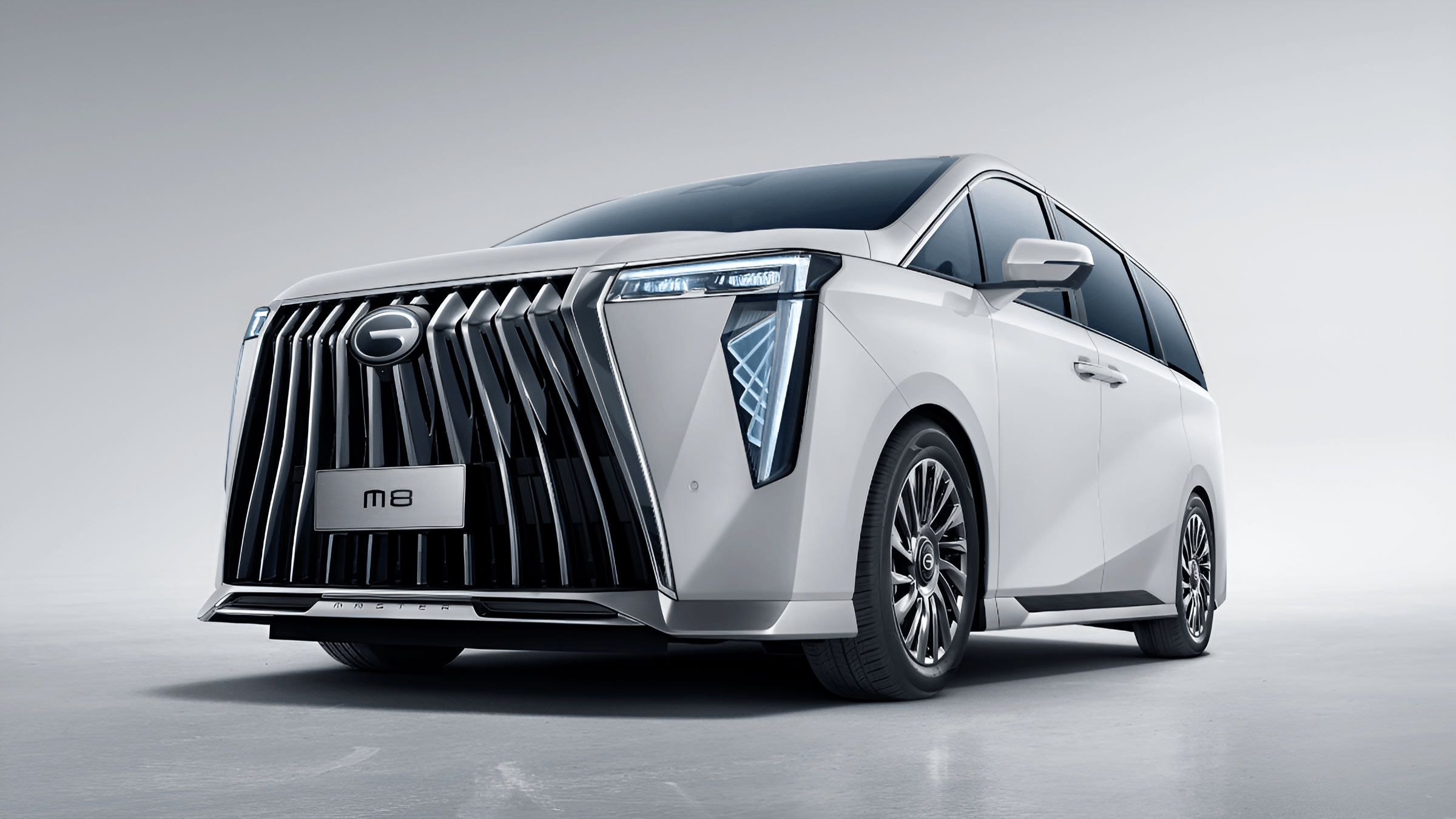 GAC M8 luxury MPV exterior — front three-quarter view | France AJ Group