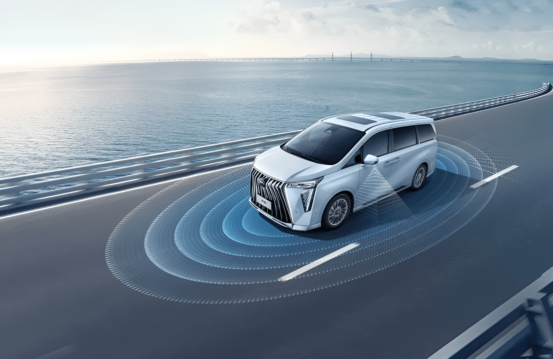 GAC M8 L2 driver assistance — ACC, AEB, lane keeping, rear alerts