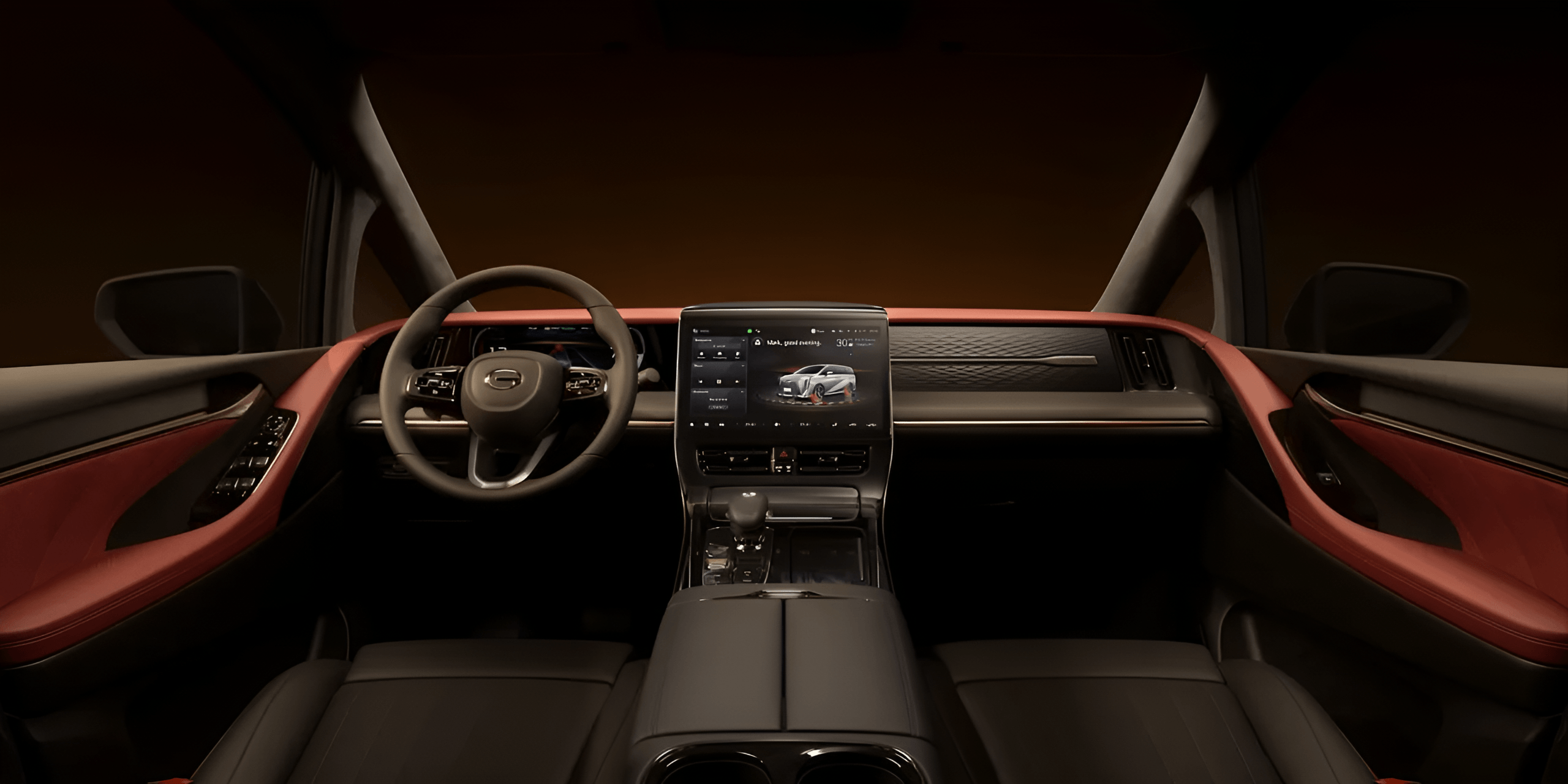 GAC M8 cabin — Wonderland Forest palette and ambient lighting